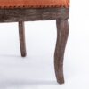 Ultra Side Dining Chair,Thickened Fabric Chairs With Neutrally Toned Solid Wood Legs, Bronze Nail Head (Set of 2) - Orange - Image 11