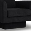 360° Modern Swivel Accent Chair Round Armchair, Thick Padded Single Lounge Sofa Upholstered Comfy - Black - Image 10