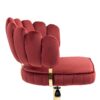 Velvet Home Office Desk Chair, Modern Cute Computer Chair With Swivel Wheels, Height Adjustable - Wine Red - Image 19