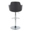 Boyne - Contemporary Adjustable Barstool With Swivel With Rounded T Footrest (Set of 2) - Chrome / Black - Image 5