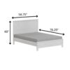 Albany - Full Bed Frame With Headboard, Modern Rustic Design - White - Image 6