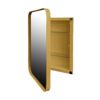 Recessed Metal Framed Medicine Cabinet With Mirror And Adjustable Shelves Wall Mirror With Storage For Bathroom - Matte Gold - Image 4