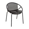 7 Piece Outdoor Modern Dining Set With Stackable Chairs - Black / Teak - Image 5