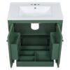 30" Bathroom Vanity With Sink, 2 Doors With Shelf, Soft Close Door Hinges, Vintage Style - Green - Image 12