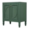 30" Bathroom Vanity With Sink, 2 Doors With Shelf, Soft Close Door Hinges, Vintage Style - Green - Image 18