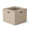 Aidan - Square Fire Pit 40, 000 Btu Magnesium Oxide - Light Gray - Image 7