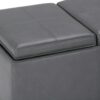 Avalon - Storage Ottoman - Stone Gray - Image 4