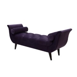 Alma - Tufted Flared Arm Entryway Bench - Purple