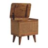 Larissa - Lid Up Storage Stool - Oak - Image 6