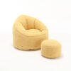 Bedding Bean Bag Sofa Chair High Pressure Foam Bean Bag Chair Adult Material With Padded Foam Padding Compressed Bean Bag With Footrest - Yellow - Image 23