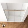 Frameless Shower Door, Double Sliding Shower Door, Clear Tempered Glass Shower Enclosure With Square Rail, Double Side Easy Clean Coat, Finished With Buffer - Brushed Nickel - Image 7