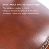 26'' Swivel Cow Top Leather Wooden Bar Stool, 360 Degree Swivel Bar Height Chair With Backs For Home Kitchen Counter - Brown - Image 2