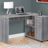 Computer Desk, Home Office, Corner, Storage Drawers, L Shape, Laptop, Contemporary & Modern - Gray - Image 3