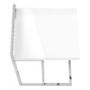 Accent Table, C - Shaped, Glossy Contemporary And Modern - White - Image 5