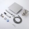 Luxury 12" Ceiling Mount Rainfall Shower System With Brass And Stainless Steel - Brushed Nickel - Image 7