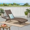 Salem - Wicker Chaise Lounge Chair With Faux Rattan - Mocha - Image 5