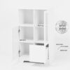 Modern Painted Cabinet With Glass Doors And Drawer - White - Image 14