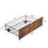 Modern Style Full Bed Drawers With Wheels Storage Solution - Brown / Black - Image 3