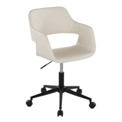 Margarite - Contemporary Task Chair - Black / Cream