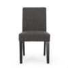Contemporary Fabric Dining Chair With Upholstered Seating And Tapered Legs - Charcoal - Image 3