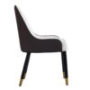 Modern Sponge-Filled Dining Chair, Solid Wood Metal Legs, Suitable For Restaurants, Living Rooms And Rooms- (Set of 2) - Dark Brown / White - Image 15