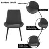 Modern Dining Chair Living Room Metal Leg Dining Chair (Set of 2) - Black / Gray - Image 8