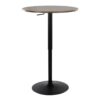 Elia - Contemporary Adjustable Bar Table - Black / Walnut - Image 2