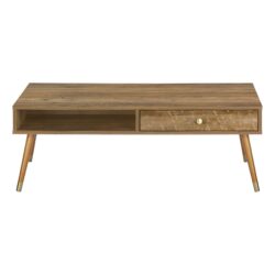 Coffee Table, Accent, Cocktail, Rectangular, Storage, Living Room, Wood Legs, Mid Century - Walnut