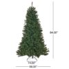 7' Noble Hinged Christmas Tree With 500 Multilights - Green - Image 4