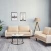 Stationary Loveseat - Beige - Image 8