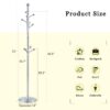 Modern Stainless Steel Spray Painted Hanger With Reinforcement 72" Raised Design Optional - Silver - Image 3
