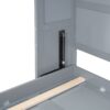 Full Size Murphy Wall Bed With Top Cabinets Space Saving - Gray - Image 4