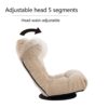 Japanese Style Single Reclining Sofa Chair With Adjustable Features Cotton For Balcony And Leisure - White - Image 23