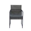 9 Pieces Patio Dining Sets Outdoor Space Saving Rattan Chairs With Glass Table Top Wicker And Cushion - Dark Gray - Image 16