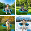 Metal Swing Stand With Saucer Outdoor Playground Metal Swing Set For Kids Outdoor Play Equipment - Antique Blue - Image 7