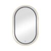 Oval Medicine Cabinet Mirror Bathroom Mirror With Storage Wall Mounted Medicine Mirror Cabinet With LED - Golden - Image 9
