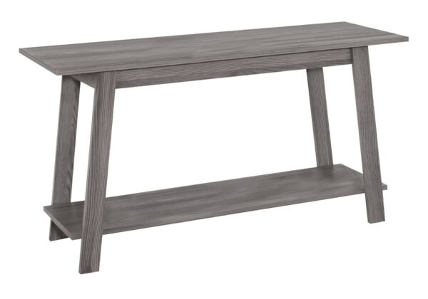 TV Stand, Console, Media Entertainment Center, Storage Shelves, Contemporary & Modern - Gray