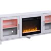 Summit - TV Stand Console With Fireplace - White Walnut Finish - Image 2