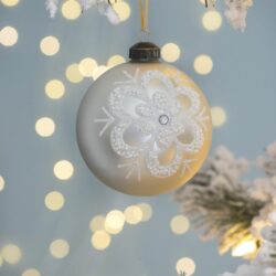 Christmas Ball Ornaments, Decorative Hanging Ball Christmas Tree Ornaments For Holiday Decorations (Set of 6) - White