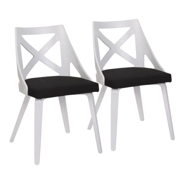 Charlotte - Farmhouse Chair (Set of 2) - White / Charcoal