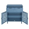2 Door 2 Drawer Cabinet, American Furniture, Suitable For Bedroom, Living Room, Study - Blue - Image 17