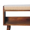 Boucle Nordic Storage Bench - Chestnut - Image 5