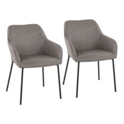 Daniella - Contemporary Dining Chair (Set of 2) - Black / Gray