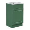 18" Bathroom Vanity With Sink, & Ceramic Cabinet With Adjustable Shelf - Green - Image 14