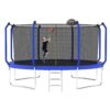 168.11" Trampoline With Basketball Hoop, Astm Approved Reinforced Type Outdoor Trampoline With Enclosure Net - Blue - Image 5