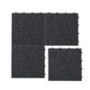 Interlocking Deck Tiles Plastic Waterproof Outdoor All Weather Anti-Slip Bathroom Shower Balcony Porch Strong Weight Capacity Upto 440 Lbs, Pebble Stone Pattern Pack Of 60 - Black - Image 16