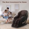 Deluxe - Massage Chair, Full Body Zero Gravity Recliner With Ai Voice Control, Sl Track, Bluetooth, Foot Rollers, Airbags, Heating - Black - Image 13