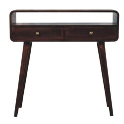 Curved Console Table - Walnut