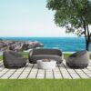 Willow - Upholstered Patio Deep Seating Sofa - Graphite Gray / Black - Image 10
