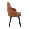 Dahlia - Contemporary Dining Chair (Set of 2) - Camel / Black - Image 3